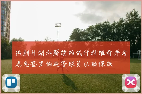 热刺计划加薪续约武什科维奇并考虑免签罗伯逊等球员以助保级